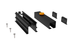 Profielset FT + Star looprail tussen wand en vals plafond 2m mat zwart